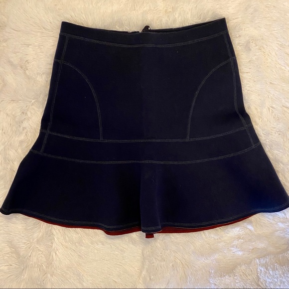 J. CREW Navy Flared Surf Skirt Medium EUC - Picture 2 of 7